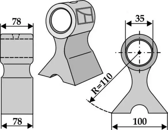 Hammerschlegel 78x78mm